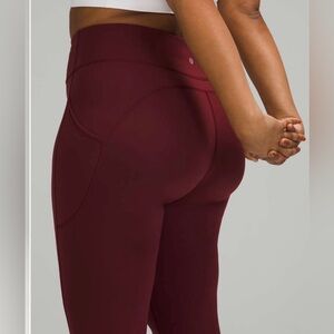 Lululemon Invigorate High-Rise Tight 25"
Red Merlot